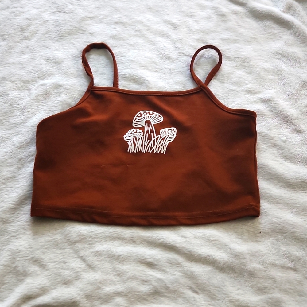 SHEIN brown crop top